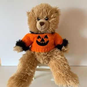 Bear Factory Bear Wearing a Halloween Sweater 14”